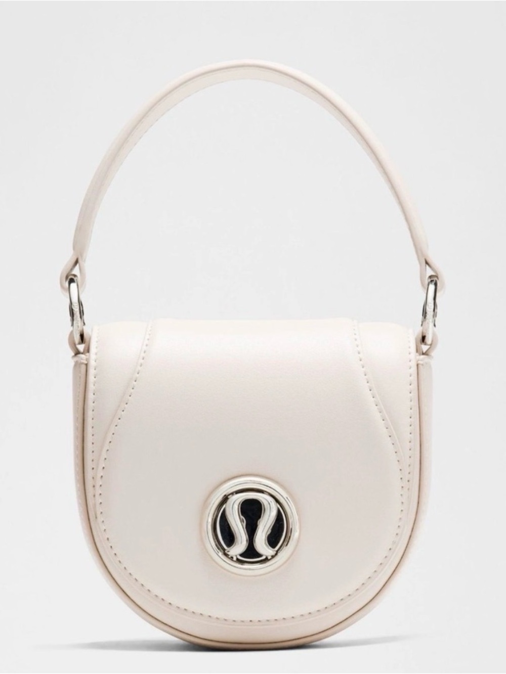 New Lululemon Leather Alternative Crossbody Mini - $148 MSRP - Cashew